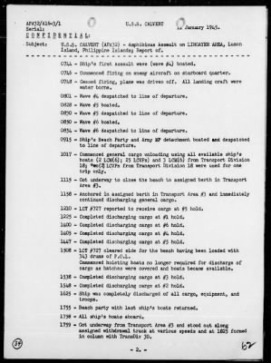 Thumbnail for COMTASK-UNIT 79.4.3 > Rep of landing ops In the amphibious assault on Lingayen Gulf, Luzon Is, Philippines on 1/9/45