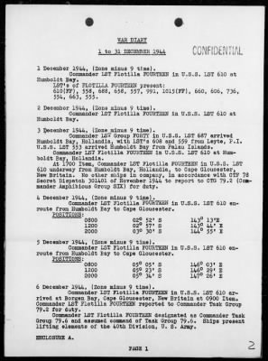 COM LST FLOT 14 > War Diary, 12/1-31/44