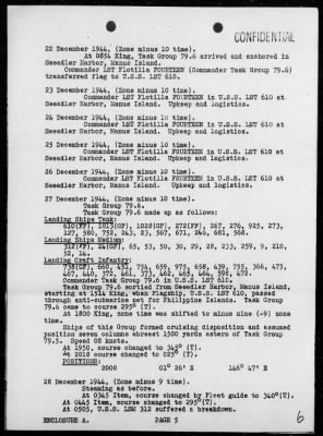 COM LST FLOT 14 > War Diary, 12/1-31/44