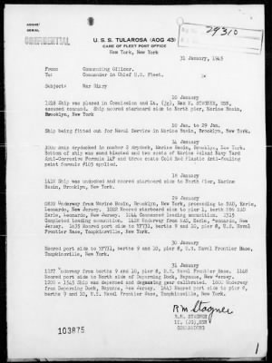 USS TULAROSA > War Diary, 1/10-31/45