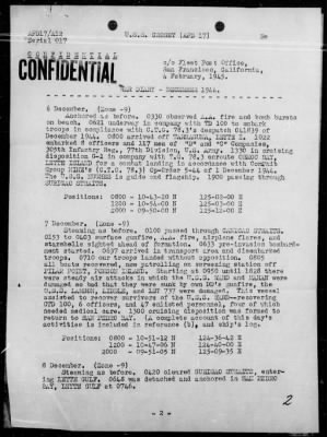 USS CROSBY > War Diary, 12/1-31/44