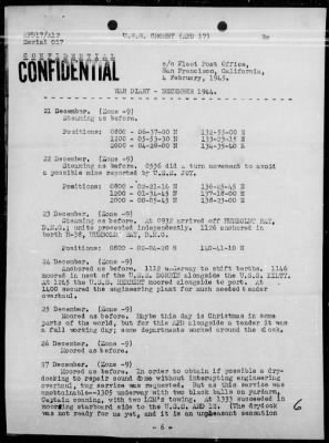 USS CROSBY > War Diary, 12/1-31/44