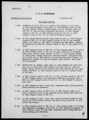 USS VICKSBURG > War Diary, 1/1-31/45