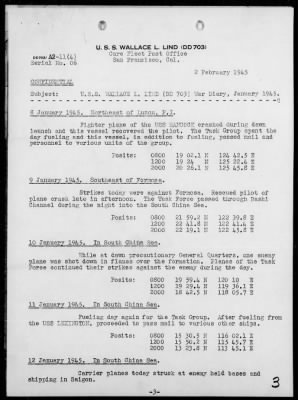 USS WALLACE L LIND > War Diary, 1/1-31/45