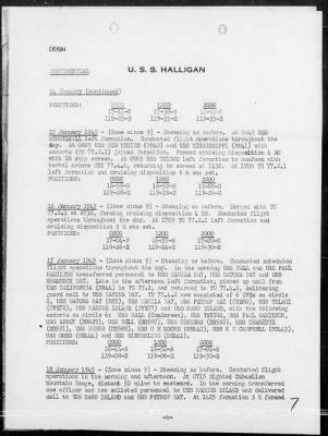 Thumbnail for USS HALLIGAN > War Diary, 1/1-31/45