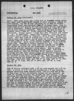 USS SUWANNEE > War Diary, 10/1-31/44