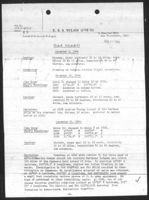 USS TULAGI > War Diary, 12/1-31/44
