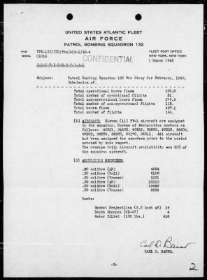 VPB-132 > War  Diary, 2/1-28/45