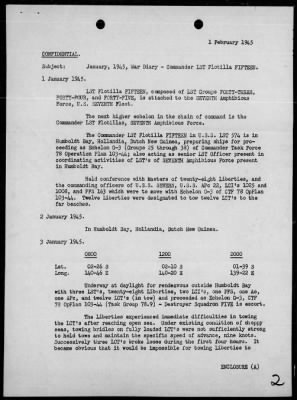 COM LST FLOT 15 > War Diary, 1/1-31/45