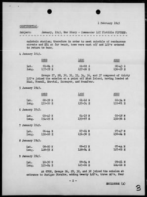 COM LST FLOT 15 > War Diary, 1/1-31/45