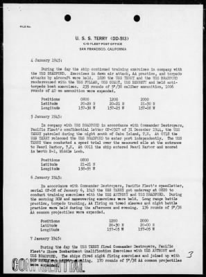 USS TERRY > War Diary, 1/1-31/45