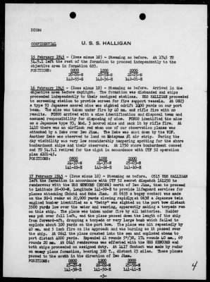 Thumbnail for USS HALLIGAN > War Diary, 2/1-28/45