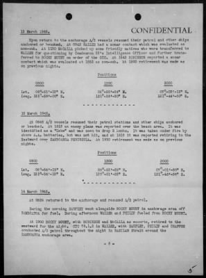 COMDESRON 22 > War Diary, 3/1-31/45