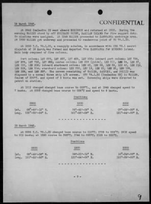 COMDESRON 22 > War Diary, 3/1-31/45