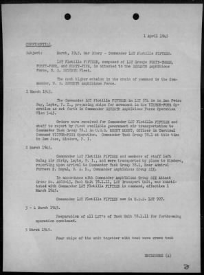 COM LST FLOT 15 > War Diary, 3/1-31/45