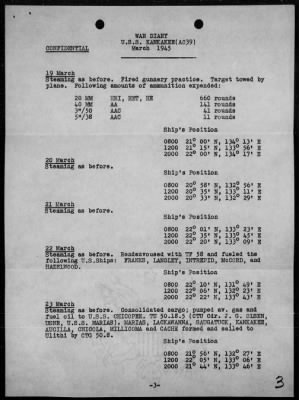 USS KNKAKEE > War Diary, 3/1-31/45