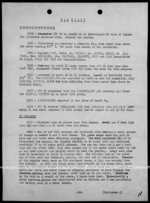 Thumbnail for USS HAMLIN > War Diary, 2/1-28/45