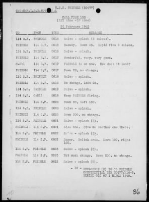 Thumbnail for USS PRINGLE > Rep of ops in support of the invasion & occupation of Iwo Jima, Bonin Is, 2/17/45 - 3/1/45, including AA act on 2/23/45