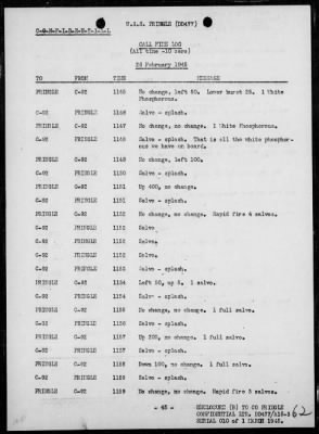 Thumbnail for USS PRINGLE > Rep of ops in support of the invasion & occupation of Iwo Jima, Bonin Is, 2/17/45 - 3/1/45, including AA act on 2/23/45