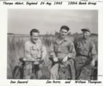 Thorpe Abbott, England 8-24-1943 Don Secord, Jim Potts, William Thompson/ 100th BG