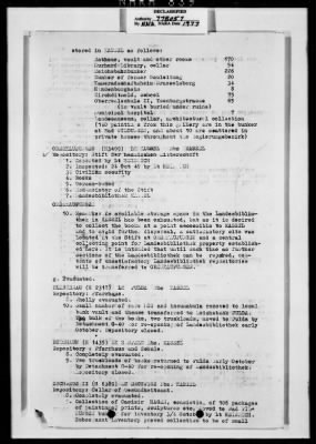 Thumbnail for Activity Reports > Monthly Report On Monuments Fine Arts and Archives Western Military District - Seventh United States Army October (Greater Hesse) 1945