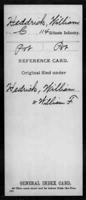 William > Heddrick, William (Pvt)