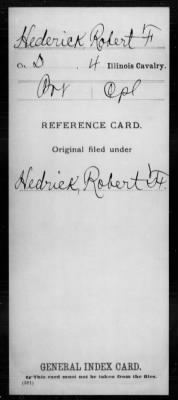 Robert F > Hederick, Robert F (Pvt)