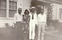Bill with dad, Ernie; sister, Ann; brother, Ray