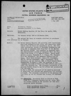 VPB-132 > War Diary, 4/1-30/45