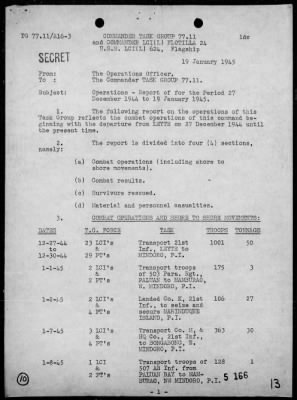 COMTASK-GROUP 77.11 > Summary of ops, 12/27/44 - 1/19/45