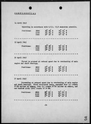 Thumbnail for USS HESPERIA > War Diary, 4/1-30/45