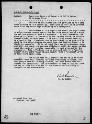 COMTRANSDIV 6 > Rep of ops in the invasion of Leyte Is, Philippines 10/20-21/44