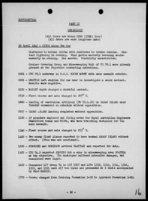 COMTASK-GROUP 78.1 > Rep of the op for the invasion & capture of Sadau & Tarakan Is, Borneo 4/27/45-5/3/45