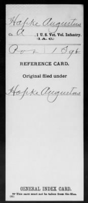 Thumbnail for Augustus > Hapke, Augustus (Pvt)