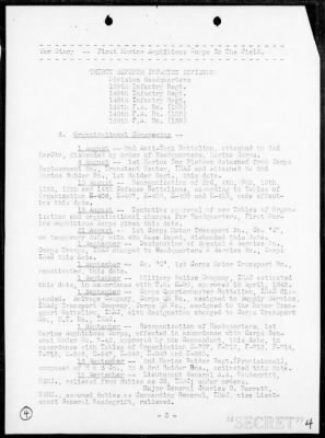 MAR, FIRST PHIB CORPS, HDQTRS > War Diary, 8/1/43-9/30/43