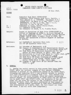 COMTASKFOR 58 > Report of air Operations against Japan, Ryukyus and Jap Task Force, 3/18/45 - 5/28/45