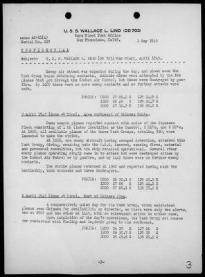 USS WALLACE L LIND > War Diary, 4/1-30/1945