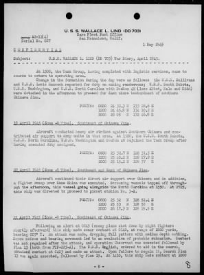 USS WALLACE L LIND > War Diary, 4/1-30/1945