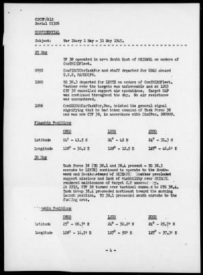 COM SECOND CARRIER TASK FORCE (COMTASKFOR 38) > War Diary, 5/1-31/45