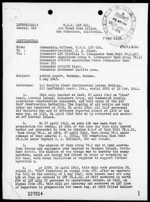USS LST-626 > Report of operations in the invasion of Tarakan Island, Borneo, 5/1-3/45