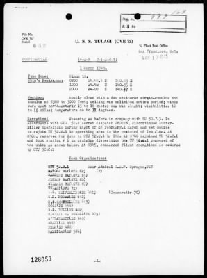 USS TULAGI > War Diary, 3/1/45 to 5/31/45