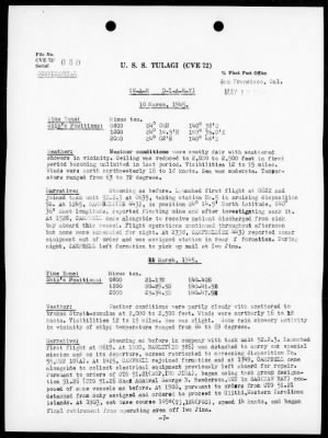 USS TULAGI > War Diary, 3/1/45 to 5/31/45