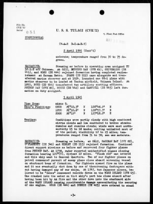 USS TULAGI > War Diary, 3/1/45 to 5/31/45