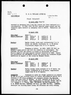 USS TULAGI > War Diary, 3/1/45 to 5/31/45