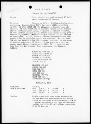 USS TULAGI > War Diary, 1/1/45 - 2/5/45