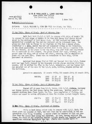 USS WALLACE L LIND > War Diary, 5/1-31/45