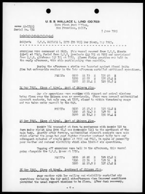 USS WALLACE L LIND > War Diary, 5/1-31/45