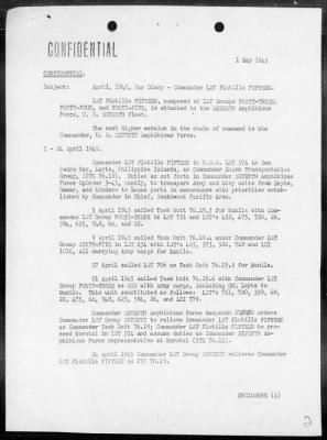 COM LST FLOT 15 > War Diary, 4/1-30/45