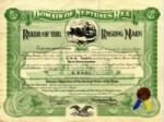 Davy Jones Certificate