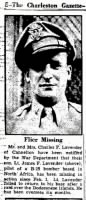 8 April, 1944 Charlston Gazette, WV, Lt Lavender MIA
